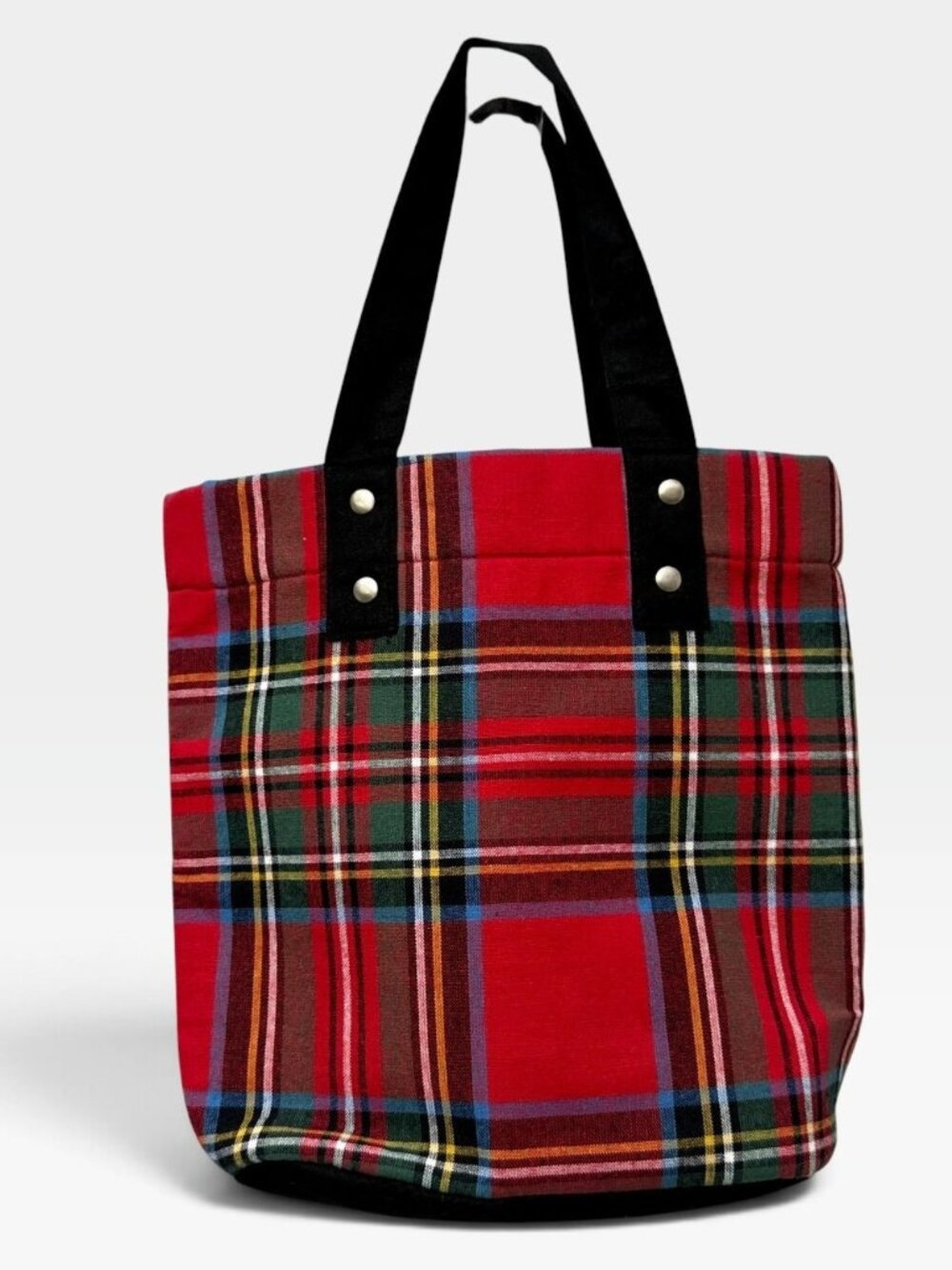 POTTERY BARN Wine Bottle Tote 2 Bottle Red Plaid Tartan Gift Bag